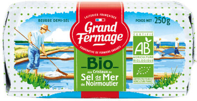 Beurre moulé biologique aux cristaux de sel de Mer de Noirmoutier - Product - fr