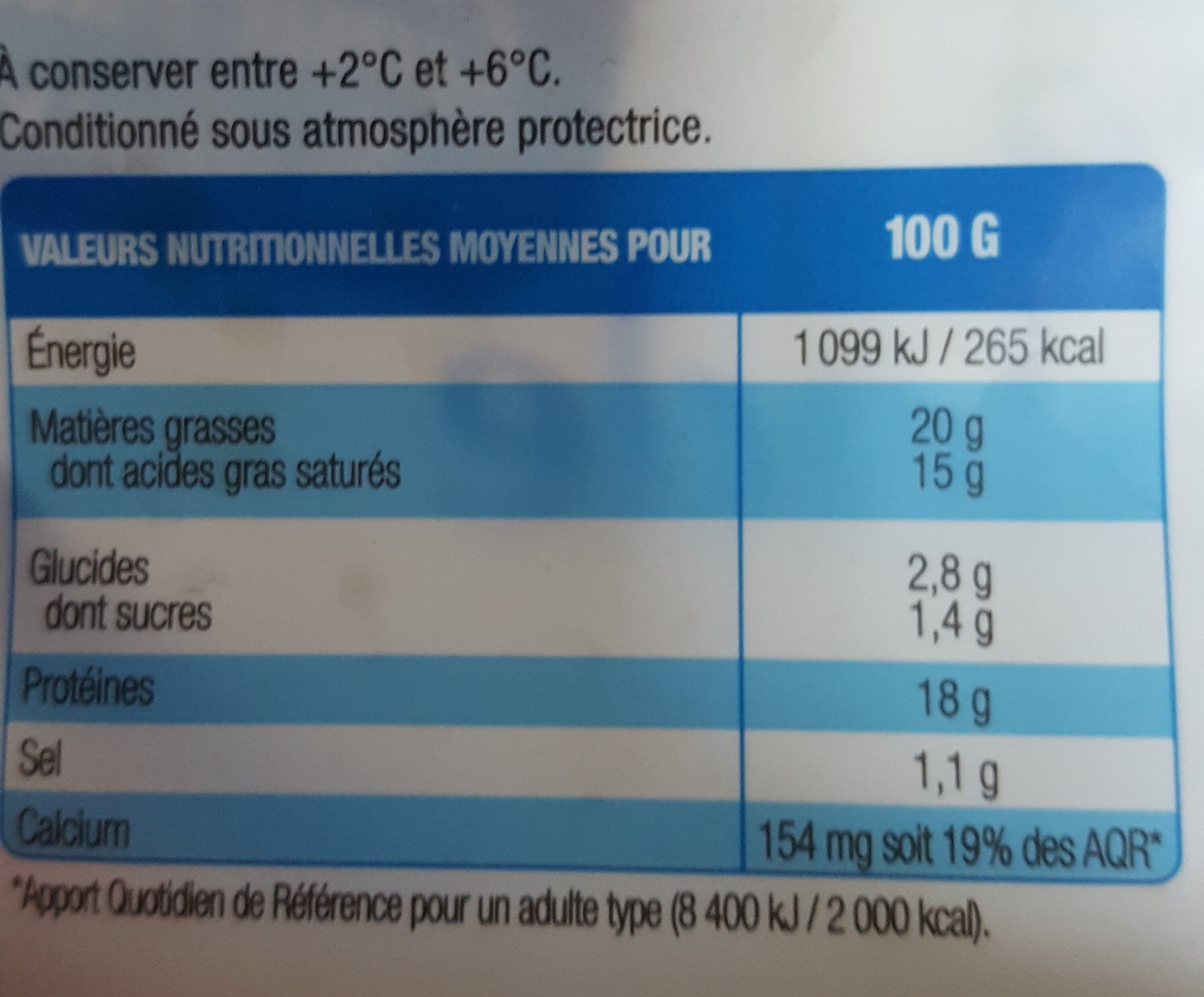 Chèvre & Salade - Nutrition facts - fr