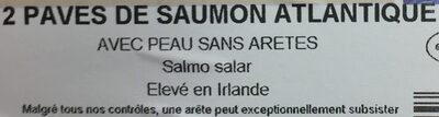 2 pavés de saumon Atlantique bio avec peau sans arêtes ingredients image