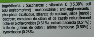 acérola 500 Vitamine C - 24 Comprimés - Les 3 Chênes - Ingrédients