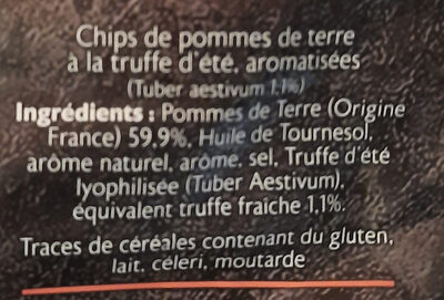Chips Truffe D'ÉTÉ - Ingrédients