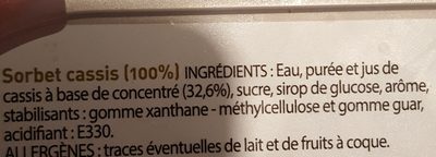 cassis - Ingredients - fr