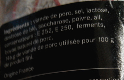 Mini jésus de Lyon - Ingredients - fr
