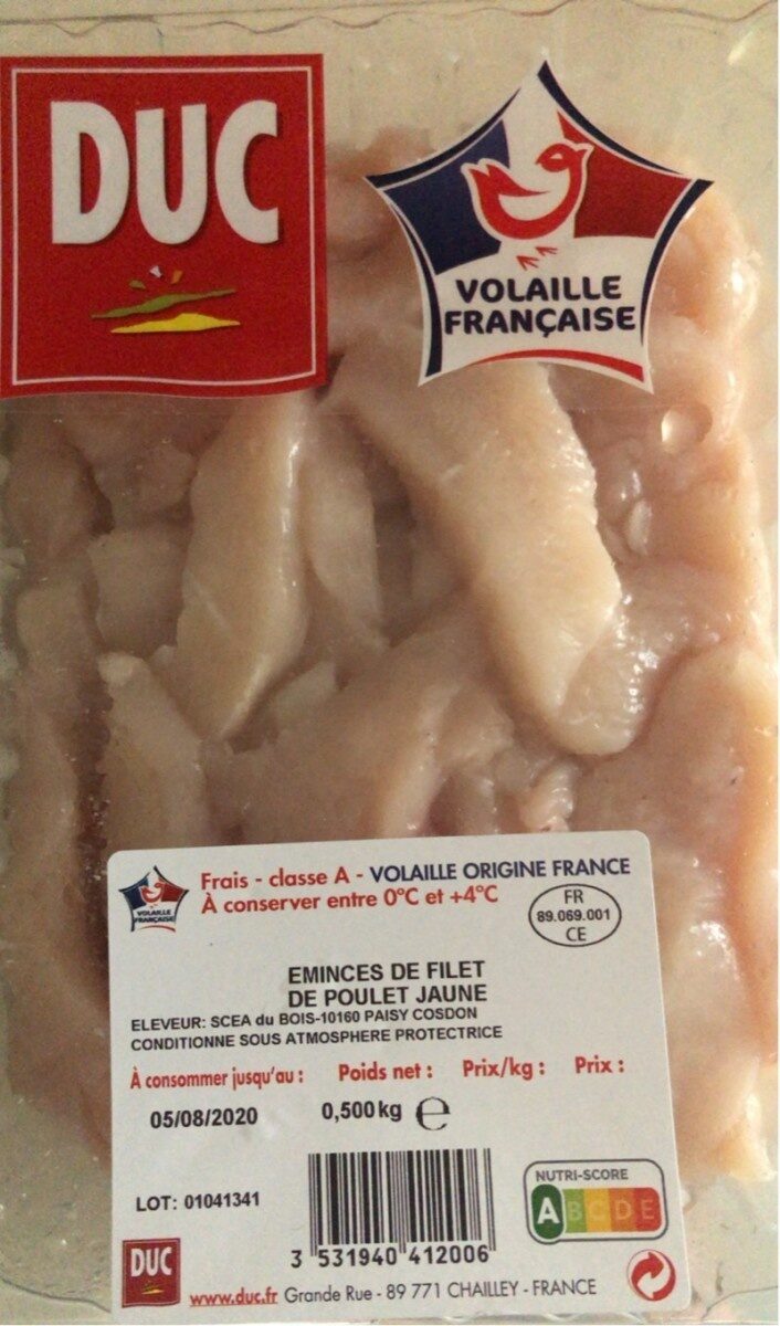Eminces de filet de poulet jaune - Product - fr