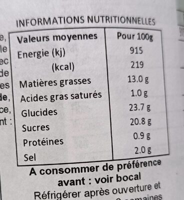 Sandwich spread - Nutrition facts - fr