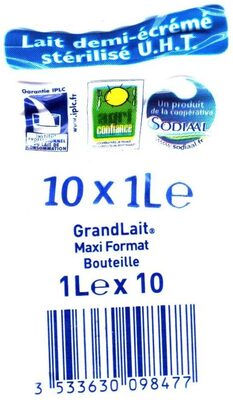 Grandlait - Ingredients - fr
