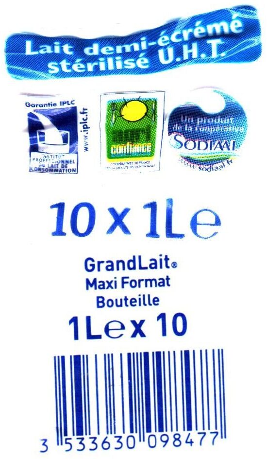 Grandlait - Ingredients - fr