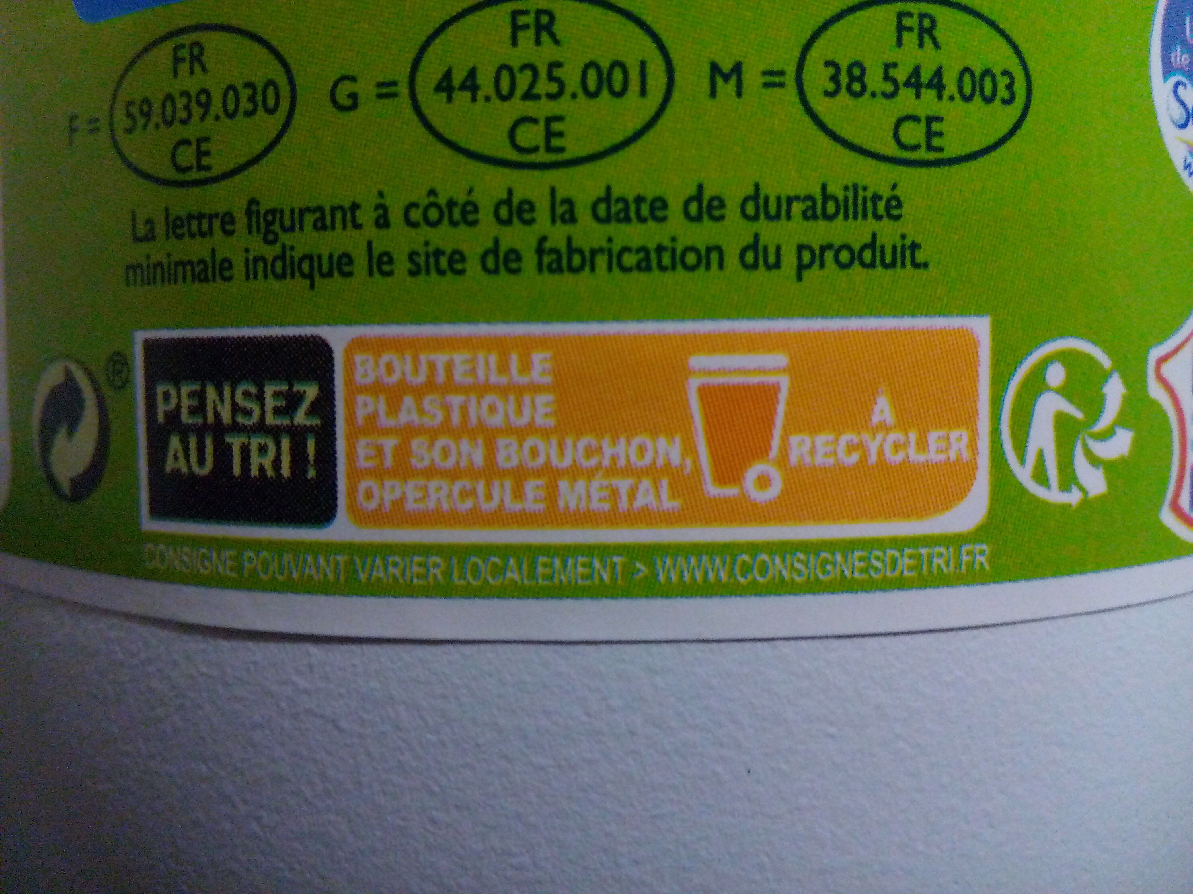 GrandLait - Demi-écrémé - Recyclinginstructies en / of verpakkingsinformatie - fr