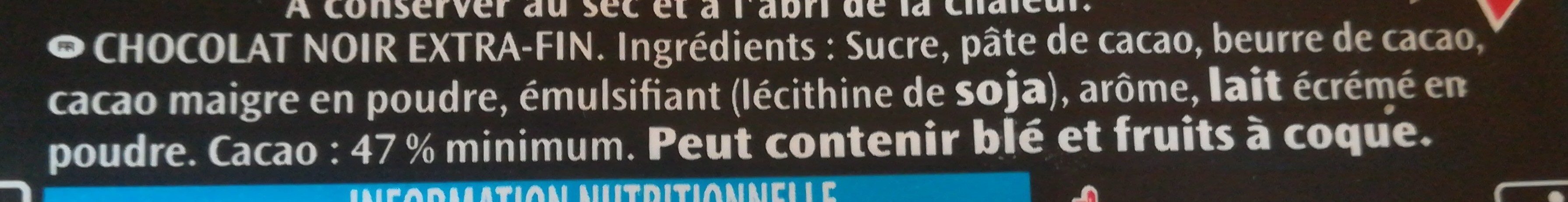 Poulain noir extra - Ingredients - fr