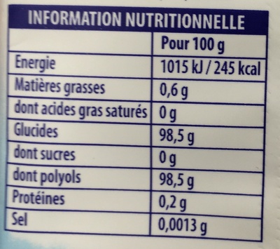 Pastille Vichy Menthe aux sels minéraux sans sucres - Näringsfakta - fr