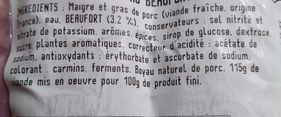 Diot de Savoie pur porc au beaufort AOP - Ingredients - fr