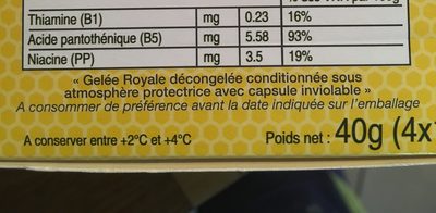 Gelee royale - Ingredients - fr