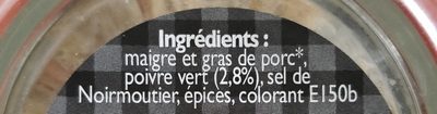 Rillettes au poivre vert - Ingrediënten - en