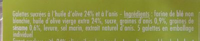 Tortas à l'huile d'olive 24 % - Ingredients