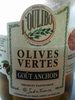 Olives vertes  gout anchois - Produit