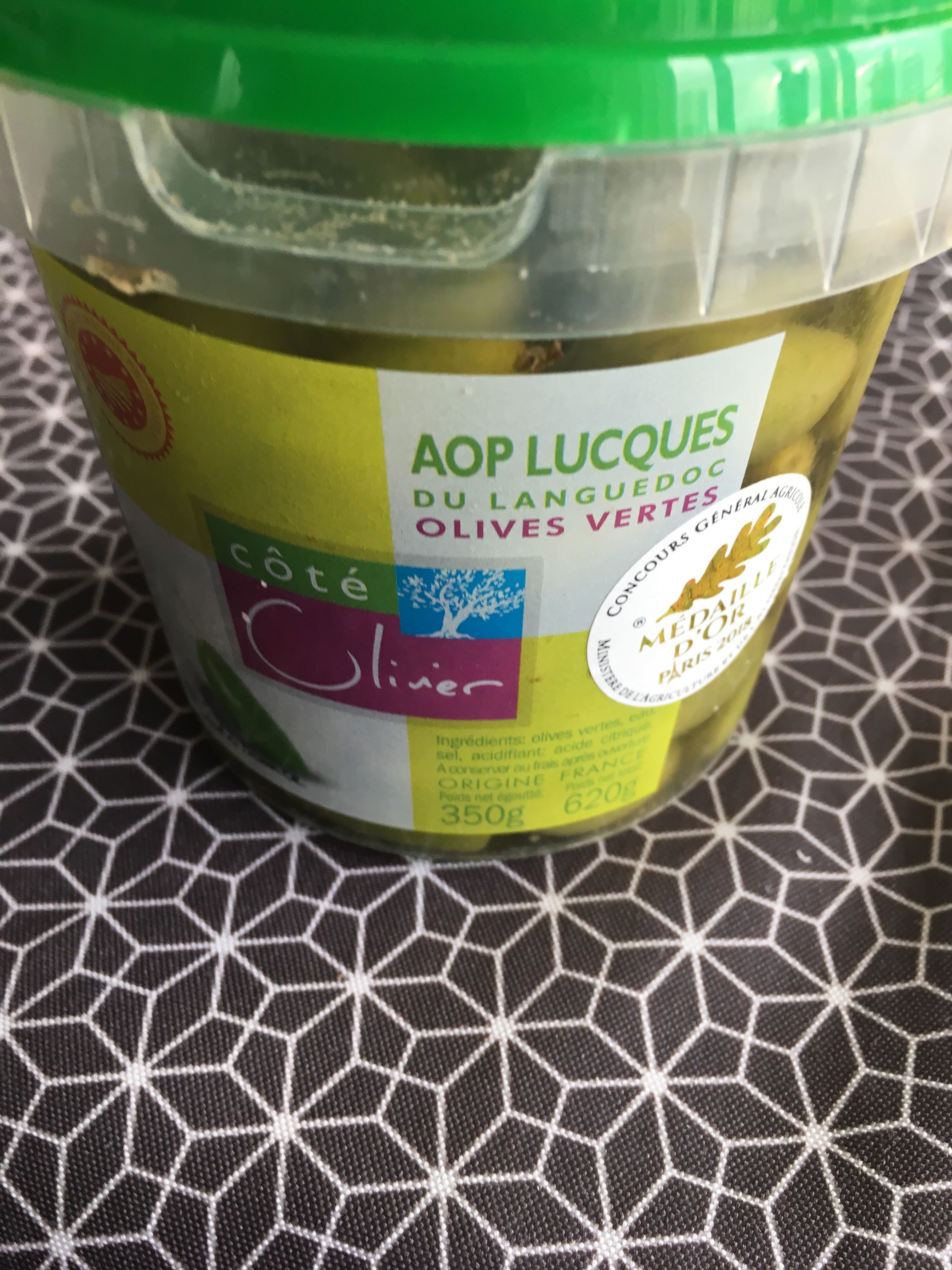 Olives vertes lucque seau - Produit