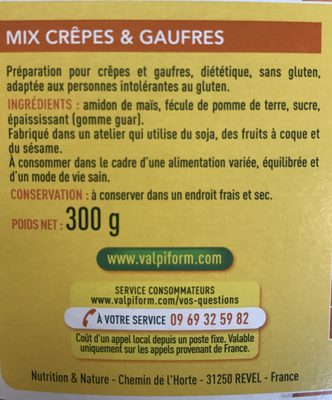Mix Crêpes & Gaufres - Ingrédients