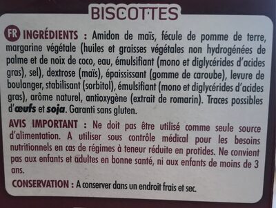 Biscottes - Ingrediënten - fr