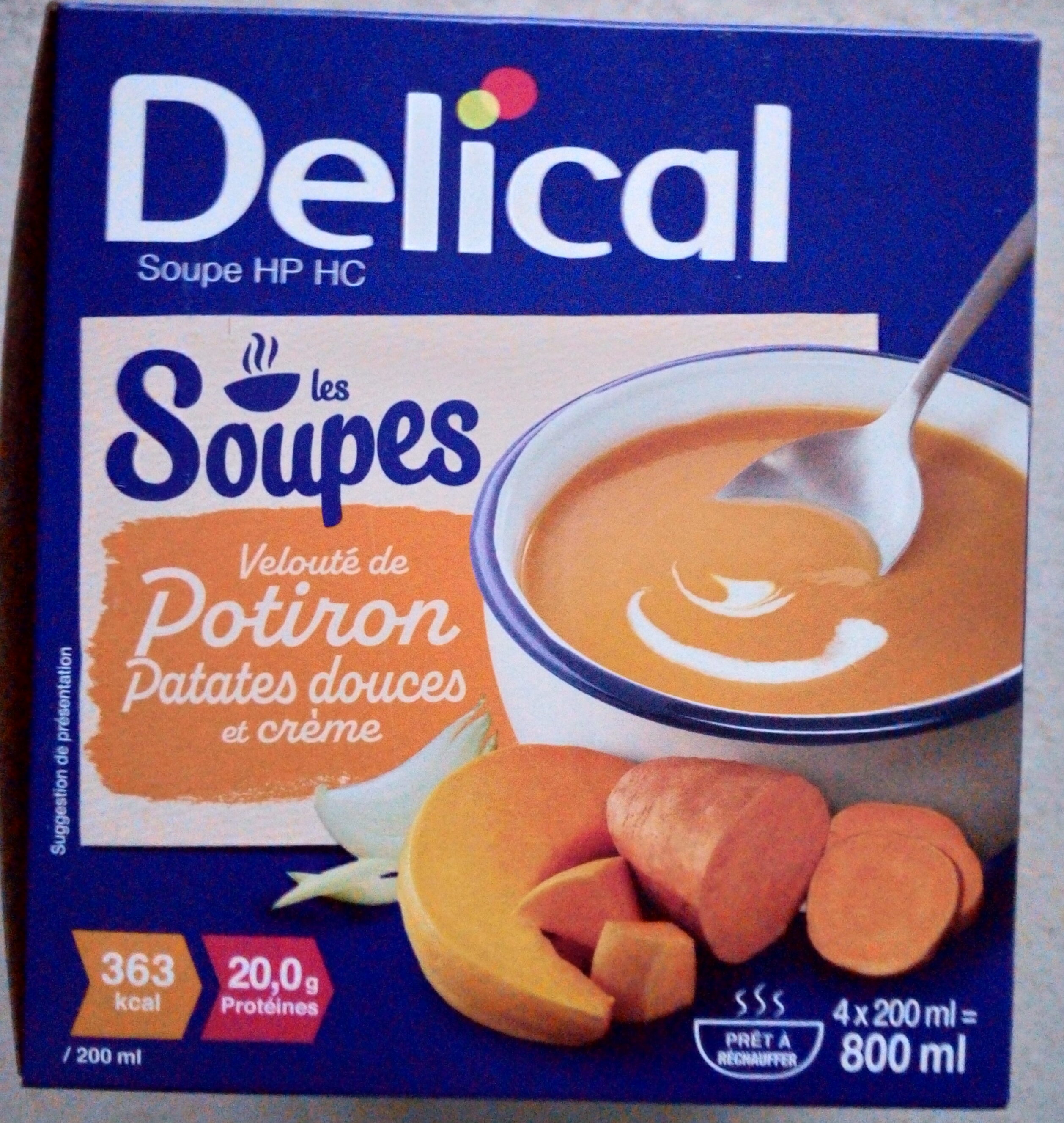 Les Soupes - Velouté de potiron, patates douces et crème - Product - fr