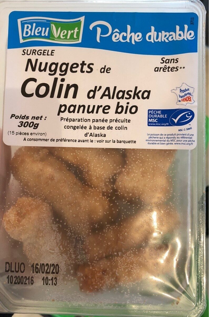 Nuggets de colin d'alaska panure bio - Produit