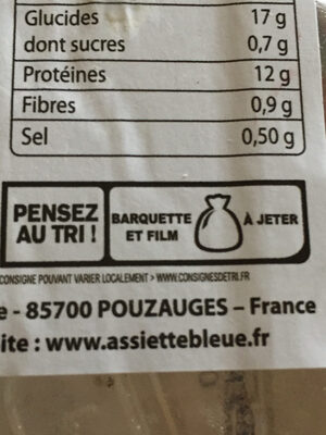 L'assiette bleue - Recycling instructions and/or packaging information - fr
