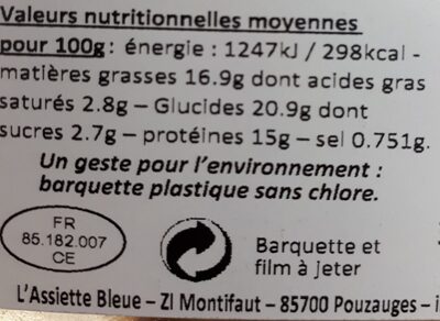 Papillote de saumon et petits légumes - Nutrition facts - fr