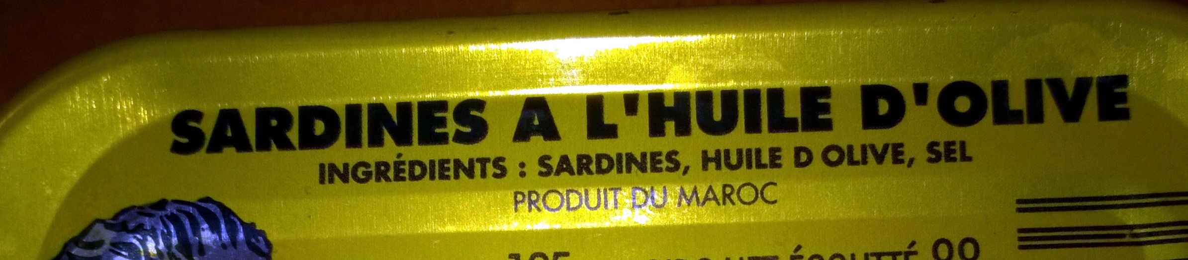 Sardines à l'huile d'olive Titus - Ingrédients