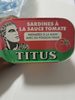 Titus Sardines Tomates 1 / 4 3X125G - Produit