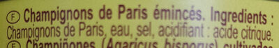 Champignons de Paris - Ingredienti - fr