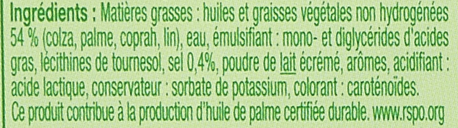 Omega 3 - Matière Grasse à Tartiner - Ingredientes - fr