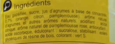 Saveur agrum' - Ingredientes - fr