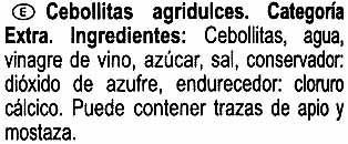 Cebollitas agridulces - Ingredients - es
