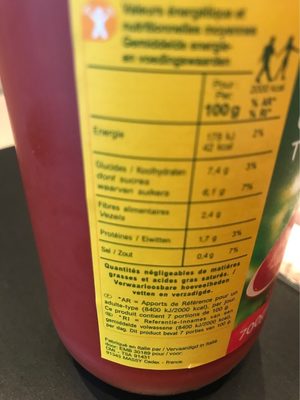 Purée de tomates nature - Valori nutrizionali - fr