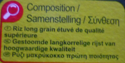 Riz long grain - Ingrédients
