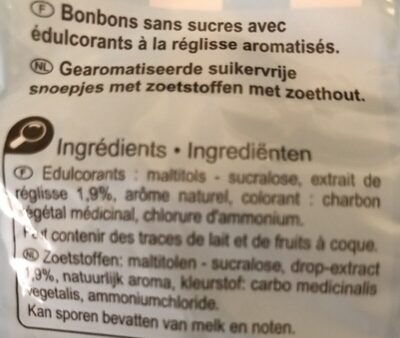 REGLISS' Bonbons saveur réglisse - Ingredients - fr