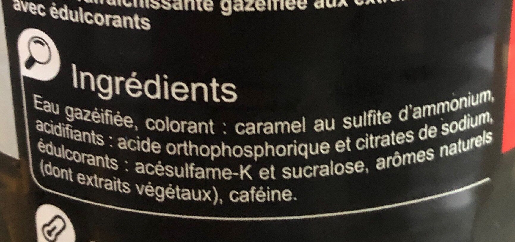 Cola - Ingredients - fr