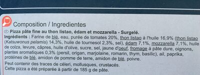 Pizza pâte fine thon - Ingredients - fr
