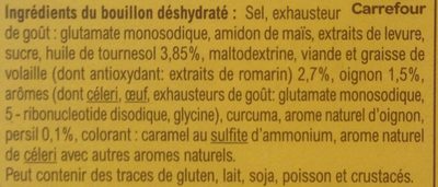 Bouillon Goût Volaille - Ingredients - fr
