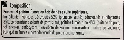 Bouchées apéritives au pruneaux & lard fumé - Ingredients - fr