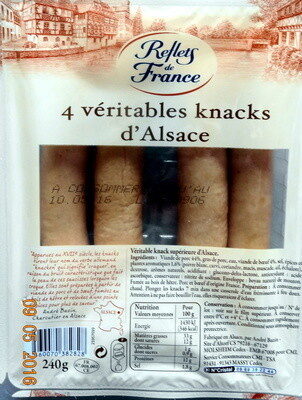 4 Véritables Knacks d'Alsace - Produit
