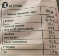 Crousti saveur crème oignon - حقائق غذائية - fr