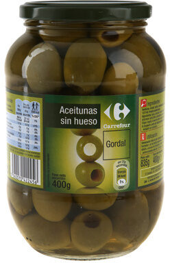 Aceitunas verdes gordal sin hueso - Produktua - es