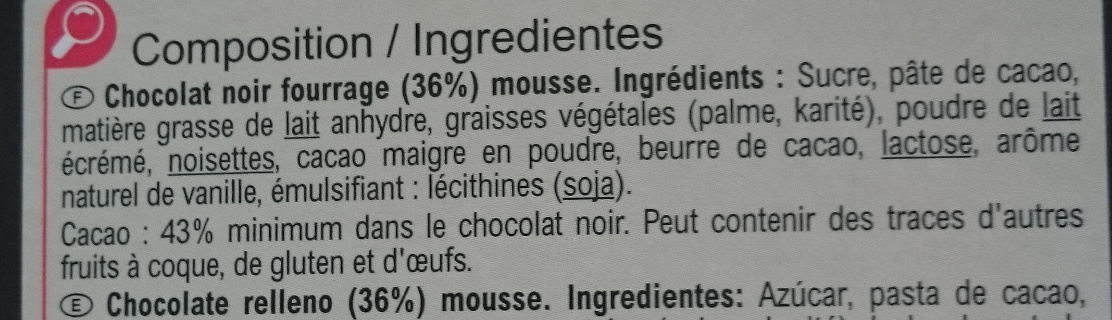 Cœur de Mousse - Ingredients - fr