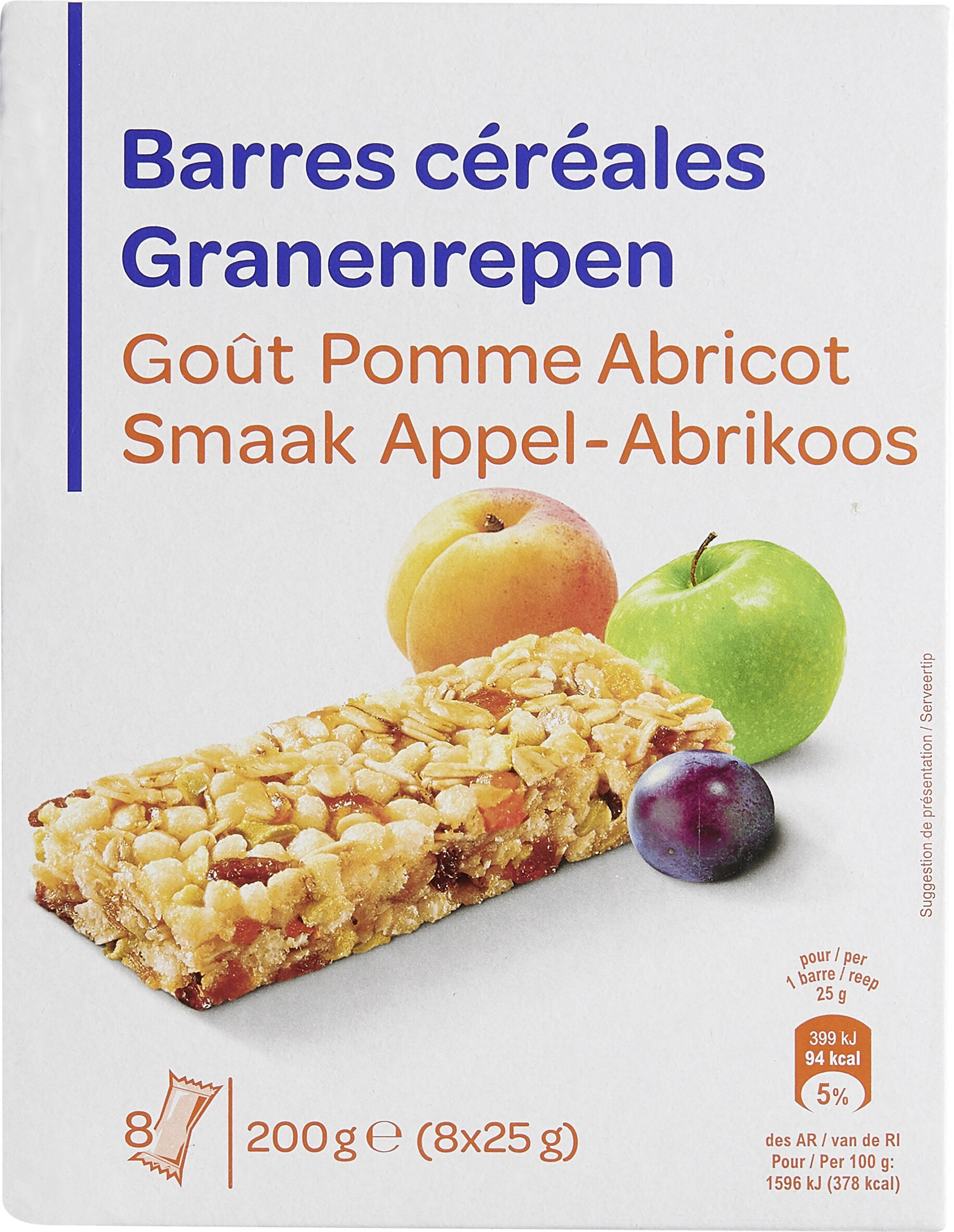 Barres céréales Goût Pomme Abricot - Produit