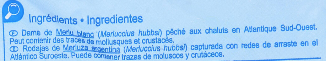 Rodajas de merluza argentina congeladas Carrefour 600 g