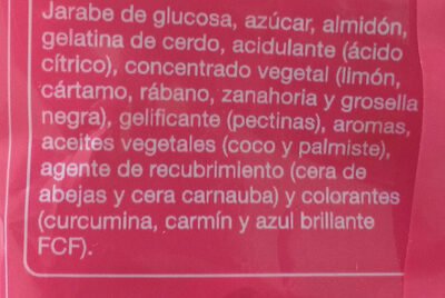 Caramelo goma fresas silvestres - Ingredientes