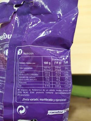 Caramelo goma moras de zarza - Informació nutricional - es