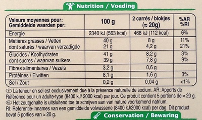 LAIT éclats de Noisettes caramélisés - Nutrition facts - fr