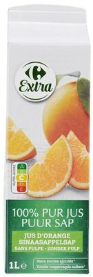 100% pur jus d'orange sans pulpe - Producte - fr