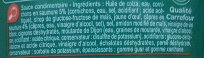 Sauce tartare - Ingredientes - fr
